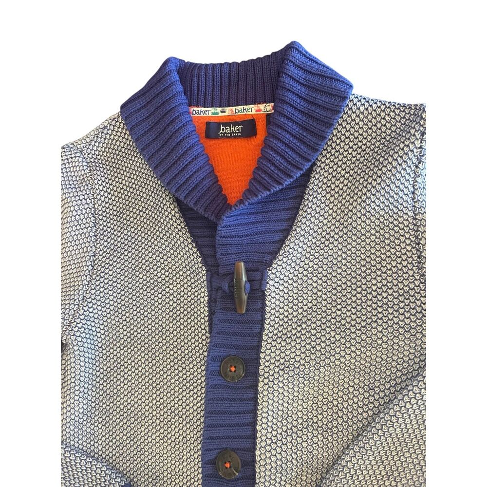 baker by Ted Baker Girls 100% Cotton Knit Cardigan Size 8 (S) Purple Marled EUC - Picture 10 of 13